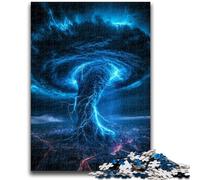 Adult Jigsaws 1000 Pieces Difficult Lightning Tornado 1000 Piece Puzzle,Interesting Stress Reduction Parent-child Interaction (50x75cm)