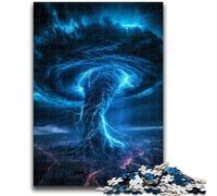 Adult Jigsaws 1000 Pieces Difficult Lightning Tornado Puzzles for Teenagers,Suitable for Desktop Decoration for And Age 14 (38x26cm)