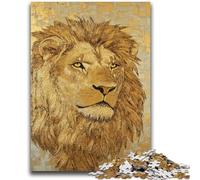 Adult Jigsaws 1000 Pieces Difficult Lion Art Help The Brain Exercise Addictive Toys to Cultivate Patience Suitable for Couples 50x75cm