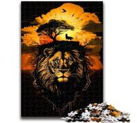 Adult Jigsaws 1000 Pieces Difficult Lion King Of The Jungle Stress Reliever Difficult Challenge Deal As Gifts for The Whole Family 26x38cm