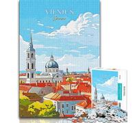 Adult Jigsaws 1000 Pieces Difficult Lithuania Vilnius Travel, Stress Relief Toys,for Is Ideal As A Gift for The Whole Family for And 14 Years Old 38x26cm