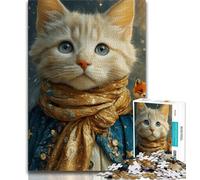 Adult Jigsaws 1000 Pieces Difficult Little Prince Cat,Help The Brain Exercise Addictive Toys to Cultivate Patience Perfect Decoration 75x50cm