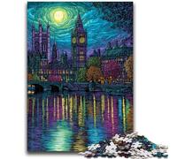 Adult Jigsaws 1000 Pieces Difficult London at Night Help The Brain Exercise Addictive Toys to Cultivate Patience Suitable for Couples 50x75cm