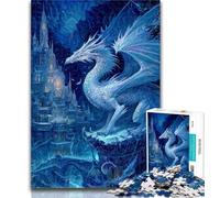 Adult Jigsaws 1000 Pieces Difficult Magic Dragon 1000 Piece Puzzle,Stress Reliever Staycation Kill Time Home Decoration Toys 26x38cm