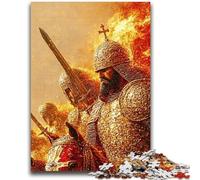 Adult Jigsaws 1000 Pieces Difficult Majestic Knight 1000 Pieces for Teenagers,Stress Reliever Staycation Kill Time Enhance Love between Couples (26x38cm)