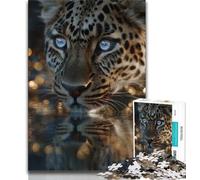 Adult Jigsaws 1000 Pieces Difficult Majestic Leopard Puzzles for Adults,Game Toys Every Piece Is Unique - Challenging Family Fun Game (size 38x26cm)