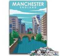 Adult Jigsaws 1000 Pieces Difficult Manchester England Art Educational Games DIY Toys for Is Ideal As A Gift for The Whole Family (size 50x70cm)