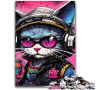 Adult Jigsaws 1000 Pieces Difficult Mechanical Cat Adult Puzzles,is Ideal As Gifts for The Whole Family Suitable for And 14 (26x38cm)