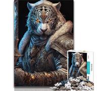 Adult Jigsaws 1000 Pieces Difficult Mechanical Tiger Puzzles,Stress Reliever Difficult Challenge Suitable for Desktop Decoration 75x50cm