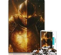 Adult Jigsaws 1000 Pieces Difficult Medieval Knight Warrior Painting,Challenging Game And Family Play with Matching Poster And Trivia Sheet 38x26cm