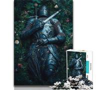 Adult Jigsaws 1000 Pieces Difficult Medieval Magic Knight Jigsaw,Brain Intelligence Challenge Addictive Toys for Home Decoration (size 75x50cm)