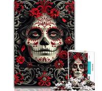 Adult Jigsaws 1000 Pieces Difficult Mexican Skull Adult Puzzles,Educational Family Game Suitable for Desktop Decoration 38x26cm