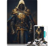 Adult Jigsaws 1000 Pieces Difficult Mighty Medieval Knight Puzzles for Teenagers,is Ideal As Gifts for The Whole Family Suitable for And 14 (size 75x50cm)