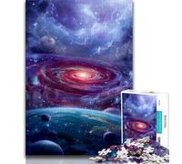 Adult Jigsaws 1000 Pieces Difficult Milky Way Universe Galaxy,Challenging Game And Family Play with Matching Poster And Trivia Sheet 38x26cm