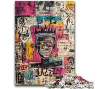 Adult Jigsaws 1000 Pieces Difficult Modern Art by Basquiat Educational Family Game Is Ideal As Gifts for The Whole Family for 14+ 26x38cm