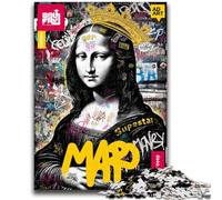 Adult Jigsaws 1000 Pieces Difficult Mona Lisa Is Funny Help The Brain Exercise Addictive Toys to Cultivate Patience Suitable for Couples 50x75cm