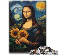 Adult Jigsaws 1000 Pieces Difficult Mona Lisa Sunflower Stress Reliever Difficult Challenge Unique Home Decor And Gifts 50x75cm