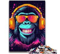 Adult Jigsaws 1000 Pieces Difficult Monkey Dj Music Educational Games DIY Toys for Is Ideal As A Gift for The Whole Family 38x26cm