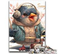 Adult Jigsaws 1000 Pieces Difficult Musical Sparrow 1000 Piece Puzzle,Decompressing Intellectual Educational Toy Perfect Decoration (75x50cm)