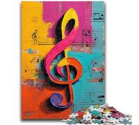 Adult Jigsaws 1000 Pieces Difficult Musical Symbols Puzzles,for Educational Game Challenge Toy Deal As Gifts for The Whole Family (50x75cm)