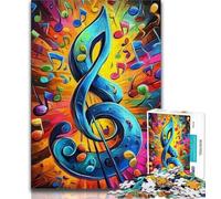Adult Jigsaws 1000 Pieces Difficult Musical Symbols Teenager Jigsaw,Educational Games Wall Decoration Unique Birthday And Xmas Gifts 75x50cm