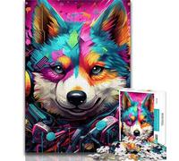Adult Jigsaws 1000 Pieces Difficult Mutant Corgi 1000 Pieces for Adults,Stress Reliever Staycation Kill Time Parent-child Interaction (size 75x50cm)