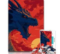 Adult Jigsaws 1000 Pieces Difficult Mysterious Dragon,Learning Educational Toys Family Games Educational Game for Birthday,Chrismas (38x26cm)