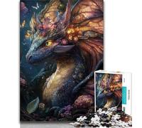 Adult Jigsaws 1000 Pieces Difficult Mysterious Flying Dragon Puzzles,Stress Reliever Difficult Challenge Suitable for Desktop Decoration 26x38cm
