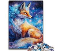 Adult Jigsaws 1000 Pieces Difficult Mysterious Fox Adult Jigsaw,Stress Reliever Staycation Kill Time Home Decoration Toys (75x50cm)