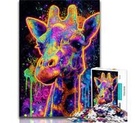 Adult Jigsaws 1000 Pieces Difficult Mysterious Giraffe,Challenging To Complete But Fun And Humorous Birthday Present,Gifts,Wall Art (75x50cm)