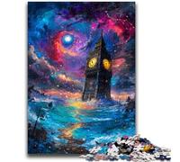 Adult Jigsaws 1000 Pieces Difficult Mysterious London Big Ben for Age 14 Years And over Beautiful Design GameBeautiful Design Game Great Gift 50x75cm