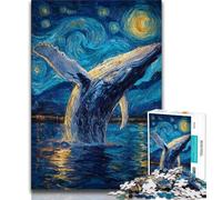 Adult Jigsaws 1000 Pieces Difficult Mysterious Whale,Challenging To Complete But Fun And Humorous Birthday Present,Gifts,Wall Art (38x26cm)