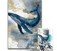 Adult Jigsaws 1000 Pieces Difficult Mysterious Whale,Learning Educational Toys Family Games Educational Game for Birthday,Chrismas (75x50cm)