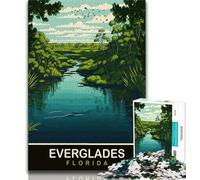 Adult Jigsaws 1000 Pieces Difficult Nature in Florida,Learning Educational Toys Family Games Educational Game for Birthday,Chrismas (38x26cm)