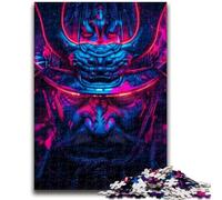 Adult Jigsaws 1000 Pieces Difficult Neon Samurai Warrior War 1000 Pieces for Teenagers,Educational Toy Funny Family Games Unique Home Decor (75x50cm)
