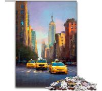 Adult Jigsaws 1000 Pieces Difficult New York Cityscape, Decompressing Intellectual Educational Toy Birthday Present, Gifts, Wall Art (Size 50x75cm)