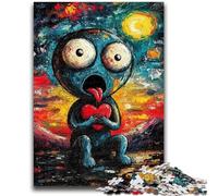 Adult Jigsaws 1000 Pieces Difficult Night Sky Shocked Cat Teenager Puzzles,Stress Reliever Difficult Challenge Secret Santa Gifts (50x75cm)