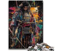 Adult Jigsaws 1000 Pieces Difficult Ninja Samurai Oil Painting Help The Brain Exercise Addictive Toys to Cultivate Patience Suitable for Couples 26x38cm