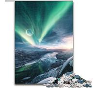 Adult Jigsaws 1000 Pieces Difficult Northern Lights,Help The Brain Exercise Addictive Toys to Cultivate Patience Perfect Decoration 38x26cm