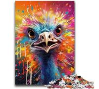 Adult Jigsaws 1000 Pieces Difficult Ostrich Adult Puzzles,Educational Family Game Suitable for Desktop Decoration (26x38cm)