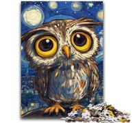 Adult Jigsaws 1000 Pieces Difficult Owl Night Sky for Age 14 Years And over Beautiful Design GameBeautiful Design Game Great Gift 50x75cm