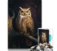 Adult Jigsaws 1000 Pieces Difficult Owl on The Tree,Learning Educational Toys Family Games Educational Game for Birthday,Chrismas (38x26cm)