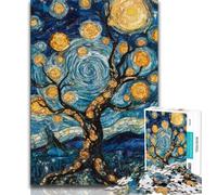 Adult Jigsaws 1000 Pieces Difficult Painting by Night Sky,Learning Educational Toys Family Games Educational Game for Birthday,Chrismas (38x26cm)