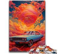 Adult Jigsaws 1000 Pieces Difficult Painting of Cool Car Educational Family Game Is Ideal As Gifts for The Whole Family for 14+ 26x38cm