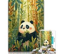 Adult Jigsaws 1000 Pieces Difficult Panda in Bamboo Forest 1000 Piece Jigsaw,Educational Games Wall Decoration Unique Birthday And Xmas Gifts (size 38x26cm)