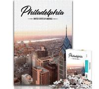Adult Jigsaws 1000 Pieces Difficult Philadelphia,Learning Educational Toys Family Games Educational Game for Birthday,Chrismas (38x26cm)