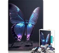 Adult Jigsaws 1000 Pieces Difficult Pink Purple Butterfly 1000 Piece Puzzle,Interesting Stress Reduction Parent-child Interaction 38x26cm
