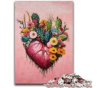Adult Jigsaws 1000 Pieces Difficult Plant Heart Help The Brain Exercise Addictive Toys to Cultivate Patience Suitable for Couples 26x38cm