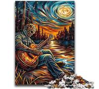 Adult Jigsaws 1000 Pieces Difficult Playing Guitar Under The Stars 1000 Pieces for Teenagers,Stress Reliever Staycation Kill Time Enhance Love between Couples (50x75cm)