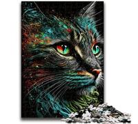 Adult Jigsaws 1000 Pieces Difficult Portrait of Beautiful Cat Puzzles for Teenagers,learning Educational for Is Ideal As A Gift for The Whole Family (50x75cm)